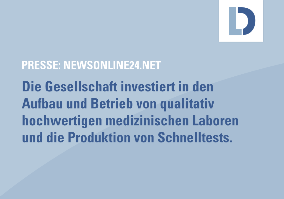 newsonline24.net: Deutscher Mittelständler plant, im Dezember erste Covid-Schnelltest-Produktion in Subsahara-Afrika zu starten