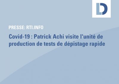 rti.info: Covid-19 : Patrick Achi visite l’unité de production de tests de dépistage rapide